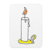 Cartoon Candle Holiday Candlestick Design Magneet (Verticaal)