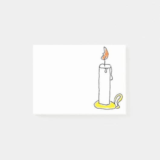 Cartoon Candle Holiday Candlestick Design Post-it® Notes (Voorkant)
