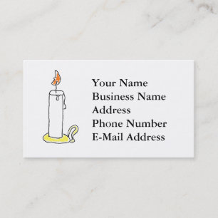 Cartoon Candle Holiday Candlestick Design Visitekaartje