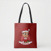 Cartoon Canvas tas met kerst (Voorkant)