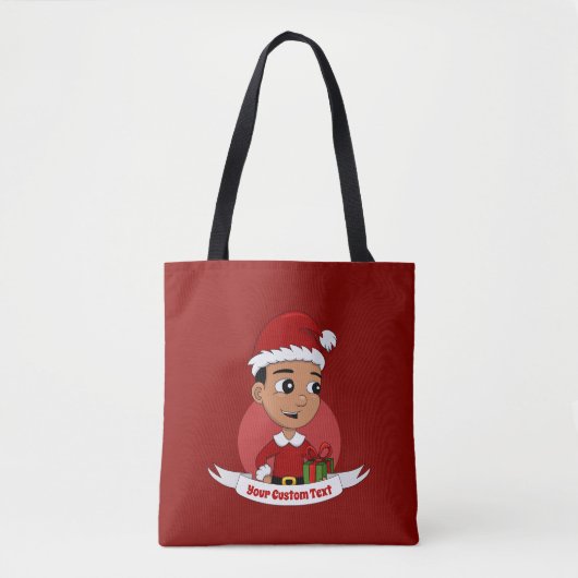 Cartoon Canvas tas met kerst (Voorkant)