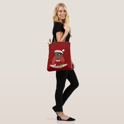 Cartoon Canvas tas met kerst (Op model)