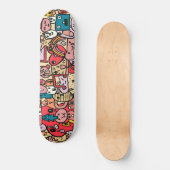 Cartoon Caracter Hand Drawn Toss Pattern Kinder Persoonlijk Skateboard (Voorkant)