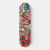 Cartoon Caracter Hand Drawn Toss Pattern Kinder Persoonlijk Skateboard (Voorkant)
