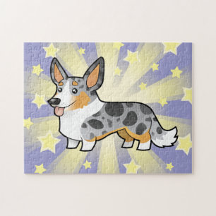 Cartoon Cardigan Welsh Corgi Legpuzzel