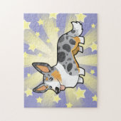 Cartoon Cardigan Welsh Corgi Legpuzzel (Verticaal)