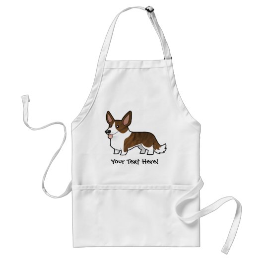 Cartoon Cardigan Welsh Corgi Standaard Schort (Voorkant)