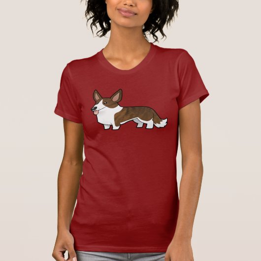 Cartoon Cardigan Welsh Corgi T-shirt (Voorkant)