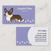 Cartoon Cardigan Welsh Corgi Visitekaartje (Voorkant / Achterkant)