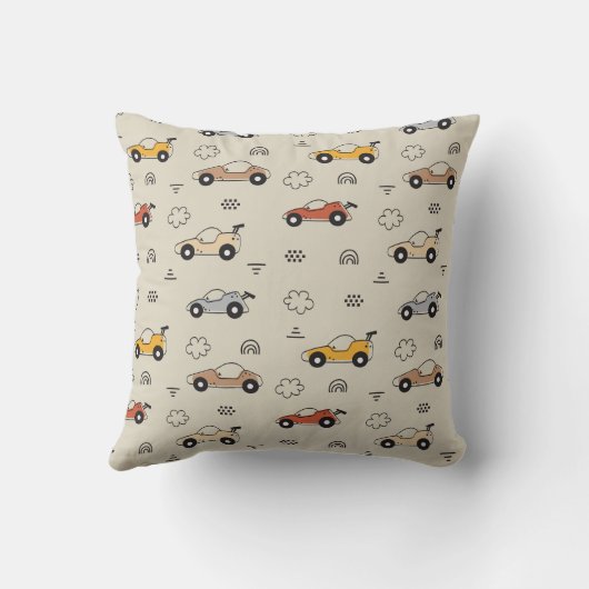 Cartoon Cars Boys Nursery Pattern Kussen (Achterkant)