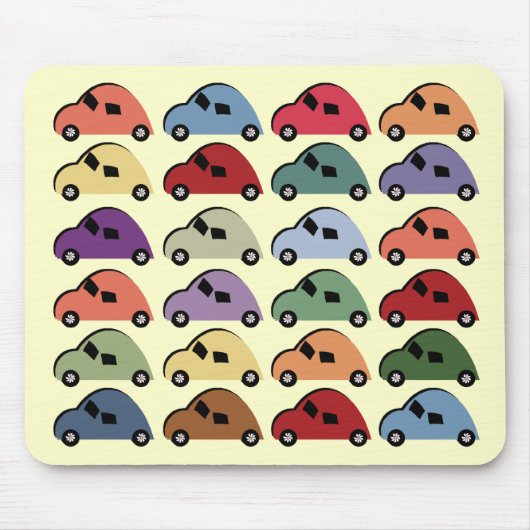 Cartoon Cars Mousepad Muismat (Voorkant)