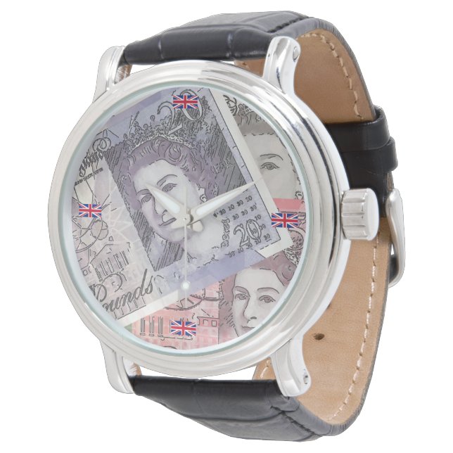 Cartoon Cash, klok dit! Horloge (Gekanteld)