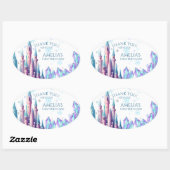  Cartoon Castle 1st Birthday Paper Ovale Sticker (Vel)