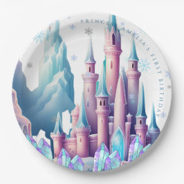  Cartoon Castle 1st Birthday Paper Papieren Bordje