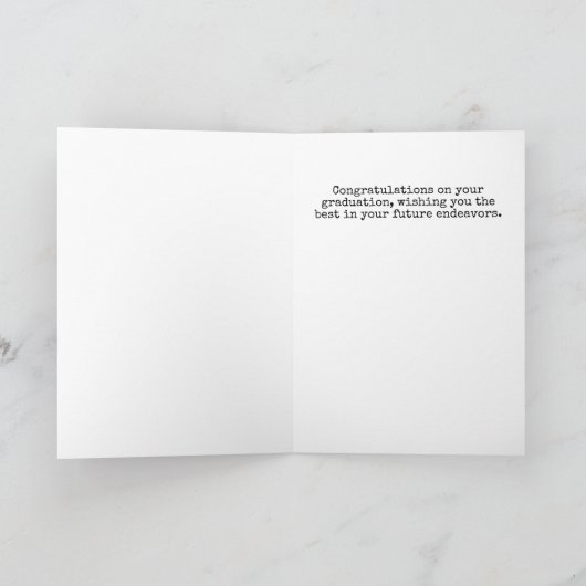 Cartoon Cat Afstuderen Kaart (Binnen)