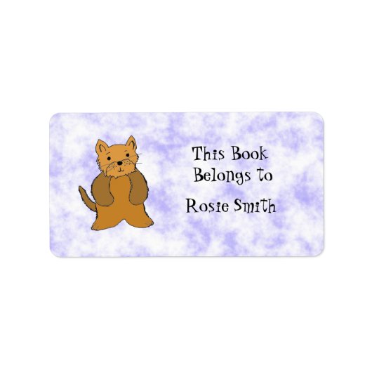Cartoon Cat Book Label (Voorkant)