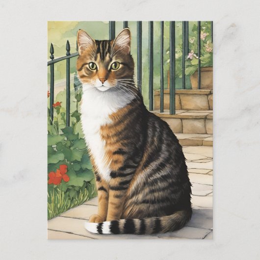 Cartoon Cat Briefkaart (Voorkant)