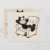 Cartoon Cat Briefkaart (Voorkant / Achterkant)