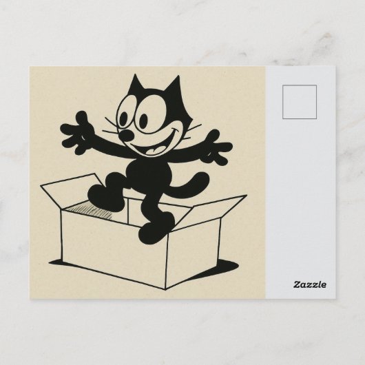 Cartoon Cat Briefkaart (Achterkant)
