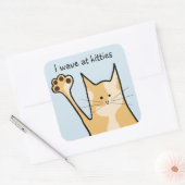Cartoon Cat | Dieren | KAT | Vierkante Sticker (Envelop)