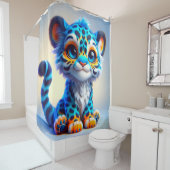 Cartoon Cat Douchegordijn (In situ)