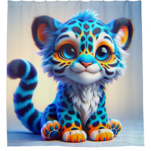 Cartoon Cat Douchegordijn (Voorkant)