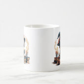  Cartoon Cat: Gothic, Halloween Vibes Koffiemok (Center)