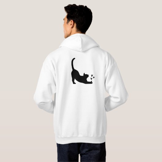 CARTOON CAT MEN'S AND WOMEN'S HOODIE (Achterkant volledig)