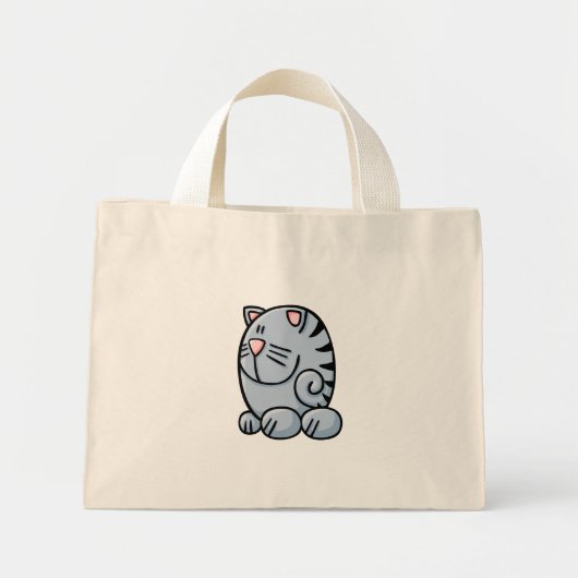 Cartoon Cat Mini Tote Bag (Voorkant)