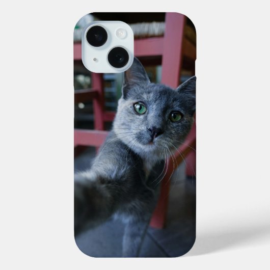 Cartoon Cat neemt een selfie - Leuke en stijlvolle Case-Mate iPhone Case (Achterkant)