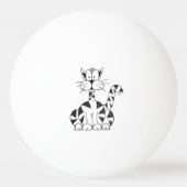 Cartoon Cat Ping Pong Ball (Voorkant)
