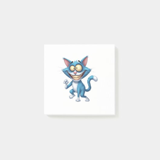 Cartoon Cat Post-it® Notes (Voorkant)