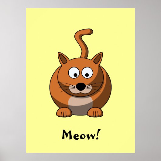 Cartoon Cat Poster (Voorkant)