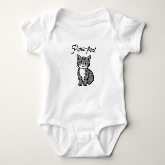 Cartoon Cat Purr-fect Romper (Voorkant)