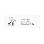 Cartoon Cat Return Address Labels (Voorkant)