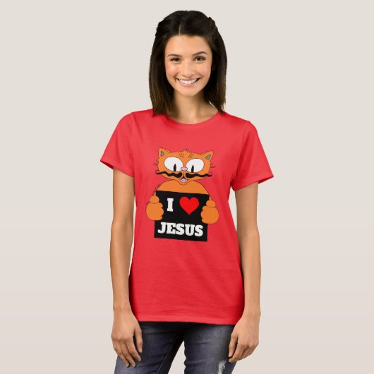 cartoon Cat Señor Gato Christelijk T-shirt (Voorkant volledig)
