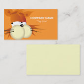 Cartoon Cat | Sinaasappel Visitekaartje (Voorkant / Achterkant)