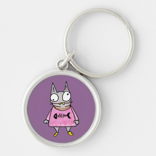 Cartoon Cat Sleutelhanger (Voorkant)