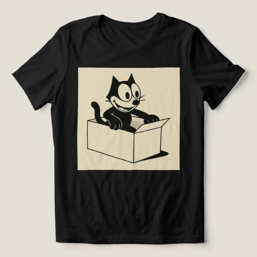 Cartoon Cat Tri-Blend Shirt (Design voorkant)