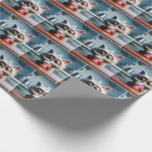 Cartoon Cat With Humorous Text On a Coffee Mug Cadeaupapier (Hoek)