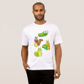 Cartoon Caterpillar Characters Adorable Insects T-shirt (Voorkant volledig)