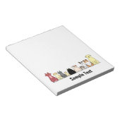 cartoon cats and dogs note pad notitieblok (Schuin)