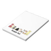 cartoon cats and dogs note pad notitieblok (Linkerzijde)