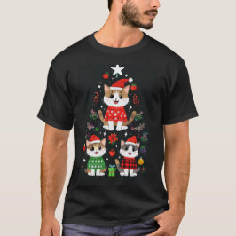 Cartoon Cats Christmas Tree T-shirt