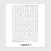 Cartoon Cats Different Meow Languages Sticker (Vel)