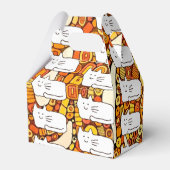 Cartoon Cats Doodle Line Drawing Favor Boxes Bedankdoosjes (Achterkant)