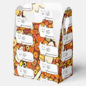 Cartoon Cats Doodle Line Drawing Favor Boxes Bedankdoosjes (Geopend)