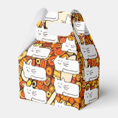 Cartoon Cats Doodle Line Drawing Favor Boxes Bedankdoosjes (Voorkant Zijde)