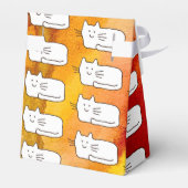 Cartoon Cats Doodle Line Drawing Favor Boxes Bedankdoosjes (Achterkant)