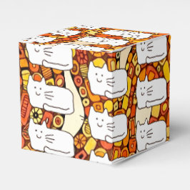 Cartoon Cats Doodle Line Drawing Favor Boxes Bedankdoosjes